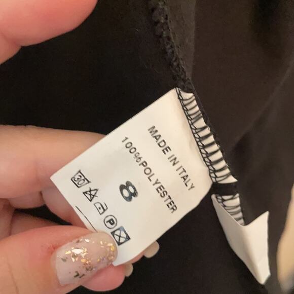 Boohoo collared light wool look coat black 8 NWT - Picture 8 of 8